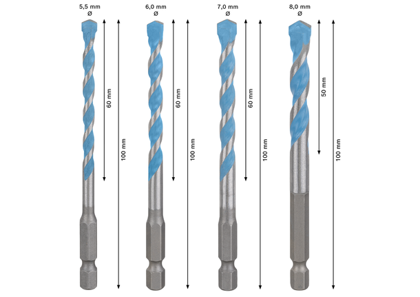 Bosch EXPERT HEX-9 universaalne ehituspuurkomplekt.